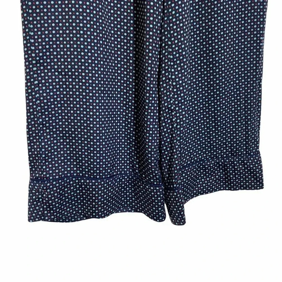 Aerie M elastic waist blue dotted pull on palazzo pants - Picture 6 of 8